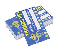 SECFOU 250pcs Cartoon Punch Cards for Classroom Student Rewards Paper Punch Cards for Learning and Behaviour Motivation with Bright Blue Adorable Designs