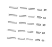 SECFOU 25pcs Guitar Bridge Screws Metal Hexagon Height Adjustment Replacement Set Silver Thread Diameter 3mm Pitch 0.5mm for Electric Guitar Bridge Lower String Bars