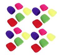 SECFOU 25pcs Thickened Microphone Covers Mic Windscreen Sponge Washable Mic Covers for Karaoke and Studio Use Microphone Sleeve Red Yellow Pink Green Purple Colors