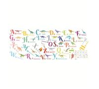SECFOU 26pcs Alphabet Dinosaur Wall Stickers Set for Room, Removable Cartoon Dinosaur Pattern Decals, DIY Decorative Alphabet Wall Decal for Nursery and Playroom