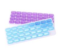 SECFOU 2pcs 31-Day Portable Medicine Case Monthly Organizer Pill Box with Compartments for Supplements and Medication Storage, Travel-Friendly Daily Pill Organizer Random Color