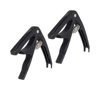 SECFOU 2pcs Adjustable Capo for Guitar and Ukulele Abs Material Easy One-handed for Folk and Country Music Essential Accessory for Musicians