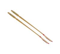SECFOU 2pcs Antique Yangqin Bamboo Dulcimer Supplies with Smooth Edges Hand Polished Dulcimer Accessories for Performance Beginners Khaki