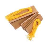 SECFOU 2pcs Bamboo Kuaiban Clapper, Traditional Folk Percussion Instrument with Cotton Rope, Portable Hand Sound Effect for Speech Contests and Stage Performances