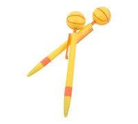 SECFOU 2pcs Basketball Ballpoint Pens Smooth Writing Retractable Ink Pens with Interactive Experience Unique Basketball Theme Design for Students and Teens in Class and Taking Notes