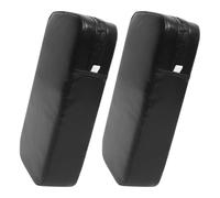 SECFOU 2pcs Basketball Blocking Pads for Training Youth, Portable Black Pu Leather and Epe Foam Cushion, for Boxing Training and Developing Visual Tracking Skills