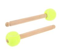 SECFOU 2pcs Big Snare Drum Sticks Wood Handle for Marching Band Performance Precise Percussion Instrument Accessories for Drumming