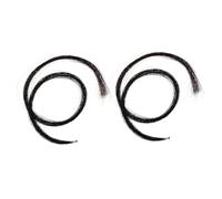 SECFOU 2pcs Black Horse Hair Violin Bow Hair Replacement Suitable for Violin and Viola Bows, Prepared for Re-hairing Smaller Instruments, String Instrument Supplies for Professional Use