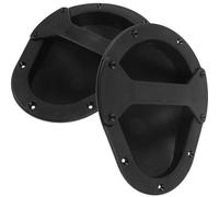 SECFOU 2pcs Black Plastic Recessed Speaker Handles Replacement Tap Pulls with Sturdy and Stable Design, Easy Adjustment, Sleek Modern Style for Audio Speaker Equipment