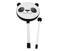 SECFOU 2Pcs Boy Girl Tambourine Drum with Adorable Panda Design Portable Handheld Percussion Instrument for Early Education Safe Plastic for Small Hands Engaging Musical Toy for Boy Girl