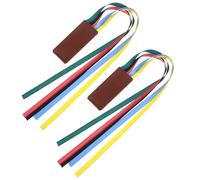 SECFOU 2pcs Colourful Ribbon Bookmarks for Bible with Leather and Polyester Material, Multi-Function Page Holders, Easy to Carry and Beautiful Decorations for Reading and Study
