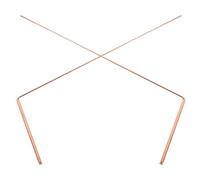 SECFOU 2pcs Copper Dowsing Rods 99.9% Pure Copper Single-head Ball Divining Tools for Water Witching, Spirit Hunting, and Home Gold Detection