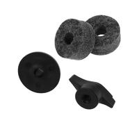 SECFOU 2pcs Cymbal Felt and Plastic Sleeve Set for Drum Stand Accessories with Noise Reduction and Easy Installation, Compatible with Drum and Cymbals, Black Felt and Plastic Material Random Color
