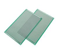 SECFOU 2pcs Double Sided Solder Perfboard with Densely Arranged Throughholes and Standard Hole Spacing, Green Fiberboard Electronic Board for Rapid Prototyping Circuit Boards and DIY
