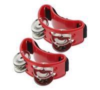 SECFOU 2pcs Foot Bells Tambourine Percussion Instruments Drum Accessories for Music Lessons