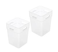 SECFOU 2pcs Fridge Organiser Bins Made of Sturdy Pp Material, Convenient for Space Classification and Easy Access, for Side Door of Fridge and Home Use Storage
