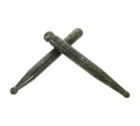 SECFOU 2pcs Gua Sha Scraping Stick Jade Acupoint Massager for Face and Body, Meridian Massage Stick, Diminishing Dark Circles, Relieving Muscle Tension, Home Self-Massage