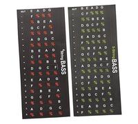 SECFOU 2pcs Guitar Fretboard Inlay Stickers Fluency Fretboard Stickers Guitar Note Scale Easy Learning Decals Material Easy to Read