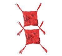 SECFOU 2pcs Handmade Tibetan Buddhist Singing Bowl Mat Cushion Cloth Red Pattern Meditation Support for Sound Bowl Practice Random Style