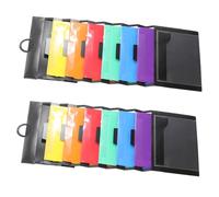 SECFOU 2Pcs Hanging File Bags Wall Mounted Document Organizer for Office Space Saving Storage Pouches with Opening Black for Vouchers Cards Files