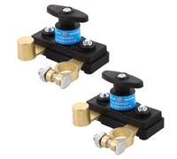 SECFOU 2pcs Heavy Duty 12v 24v Battery Disconnect Switch with Copper Terminals, Waterproof Turn-type Power Cut off Switch for Excavator and Truck, Suitable for Harsh Farm Conditions