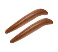 SECFOU 2pcs Light Brown Acupuncture Point Body Massage Rods for Home Use Rounded Edges Relief Stick for Foot and Body Circulation Compact Reflexology Therapy Tools