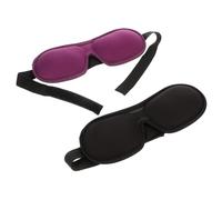 SECFOU 2pcs Memory Foam Eye Comfortable Sleeping Blindfold for Travel and Home Lightweight Black for Total Darkness