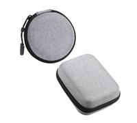 SECFOU 2pcs Microphone Storage Bag EVA Hard Case Portable Organizer for USB Flash Drives Cables Headphones with Capacity for Travel Outdoor Use