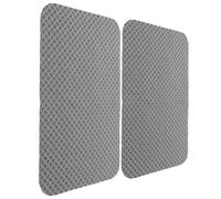 SECFOU 2pcs Non-slip Pilates Mat with Suede Fabric and Epoxy Material, Portable Gym Exercise Grip Pads for Fitness Equipment and Free Weights, for Use at Home the Go
