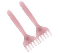 SECFOU 2pcs Pink Resin Five-Claw Scalp Massage Comb Hair Massage Tool Gua Sha Head Scratcher for Head, Face, and Neck Relaxation at Home and Travel
