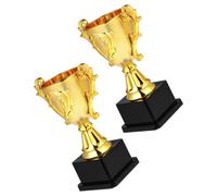 SECFOU 2pcs Plastic Trophy Cups Miniature Award with Peony Flowers Lightweight Charming Decorative Design Portable Childfriendly Materials for Winners Ceremonies and Teaching