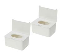 SECFOU 2pcs Portable Wipes Dispensers for Bathroom Storage Lightweight and Versatile Wipe Holders for Tissues and Masks Modern Design for Home Use