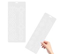 SECFOU 2pcs Quilting Template Plastic Sewing Patchwork Stencil DIY Craft Tool for Embroidery and Quilt Sewing Supply with Easy-use Design for Accurate Fabric Tracing and Stitching