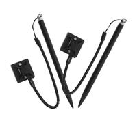 SECFOU 2pcs Resistive Touch Screen Stylus Pens with Spring Rope and Holder, Metal Drawing Touch Pen Set for Tablets and Mobile Phones, Anti-loss Design for Writing and Drawing