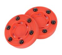 SECFOU 2pcs Roller Hockey Game Puck for Outdoor Surfaces and Competition, Lightweight Nylon and Pvc Construction, High Impact and Consistency on Smooth Surface, for Clubs and Associations