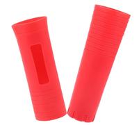 SECFOU 2pcs Silicone Mic Handle Sleeve for Wireless Handheld Microphones, Red Elastic Microphone Handle Cover Providing All-around Protection and Anti-slip Function, for Ktv and Live