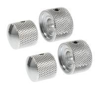 SECFOU 2pcs Silver Metal Volume Amplifier Knobs for Electric Guitar and Rotary Potentiometer with Impact Resistance and Easy Installation, for Guitar Sound Control