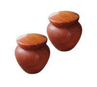 SECFOU 2pcs Small Urns for Human and Pet Ashes, Mini Wooden Cremation Keepsakes with Smooth Surface, Lightweight and Easy to Store, for Memorial Purposes