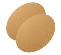 SECFOU 2pcs Turntable Mat Vinyl Record Protective Mat Cork Turntable Slipmat Supply