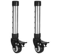 SECFOU 2pcs Universal Roller Replacement Casters Small Castors Mute Mini Swivel Casters Wheel Stainless Steel Tube 9.84x3.54x1.57in Flexibility in Tight Spaces Enhanced Comfort Indoor Use