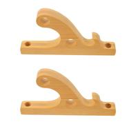 SECFOU 2pcs Wall Mount Helmet Rack Holder with Key Hook and Sword Storage, Bamboo Entryway Organizer with Load-Bearing Capacity 5kg, Multilayer Hooks and Independent Key Tray for Living