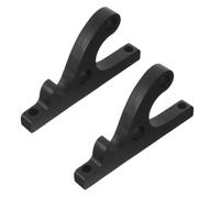 SECFOU 2pcs Wall Mounted Bamboo Helmet Hanger with Multilayer Hooks and Secure Key Slot, Space Saving Entryway Organizer with 5kg Load Capacity for Swords and Keys