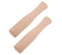 SECFOU 2pcs Wooden Food Pestle Stick Garlic Pounder and Mashed Potato Rod Kitchen Spice Crusher Tool for Home Cooking