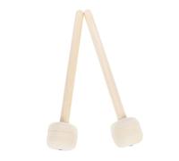 SECFOU 2pcs Wool Felt Drum Mallets Wooden Handle Soft Drumsticks for Adult Xylophone and Bass Drum Playing