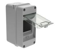 SECFOU 3-Way Electrical Junction Box with Window and Din Rail Ip65 Waterproof Enclosure for Outdoor Power Distribution and Circuit Breaker Protection