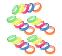 SECFOU 30 Rolls Removable Highlighter Tape Tabs, Fluorescent Book Page Markers Sticky Tabs for Students Teachers, 0.6cm 0.8cm Width, 5m Length Each, Colorful Indexing Stickers for Reading