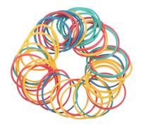 SECFOU 30mm Colored Elastic Rubber Bands 60pcs Bulk Pack for Office and Home Use, Stretchy Multi-color Small Rubber Rings for School Supplies and Household Organization