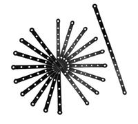 SECFOU 30pcs Plastic Clothes Hanger Connecting Strips in Black for Clothing Store Use, Easily Connect Hangers and Clips with Space-saving Design, Sturdy Plastic Material for Retail