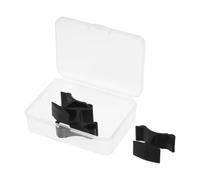 SECFOU 3pcs Black Plastic Whistle Finger Clip with Quick Detach Mechanism Stable Hands-free Trainer Whistle Holder for Sports Tournament Supply