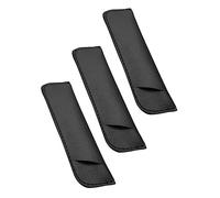 SECFOU 3pcs Black Round Pu Tuning Fork Storage Pouches Set, Tuning Fork Protectors with Portable Storage Covers for Music Therapy and Sound Healing Accessories